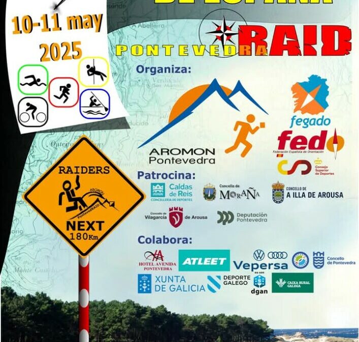 ORIENTACIÓN | CAMPEONATO DE ESPAÑA DE RAIDS DE AVENTURA (CERA) | Caldas de Reis (Pontevedra) | 10 y 11 mayo 2025