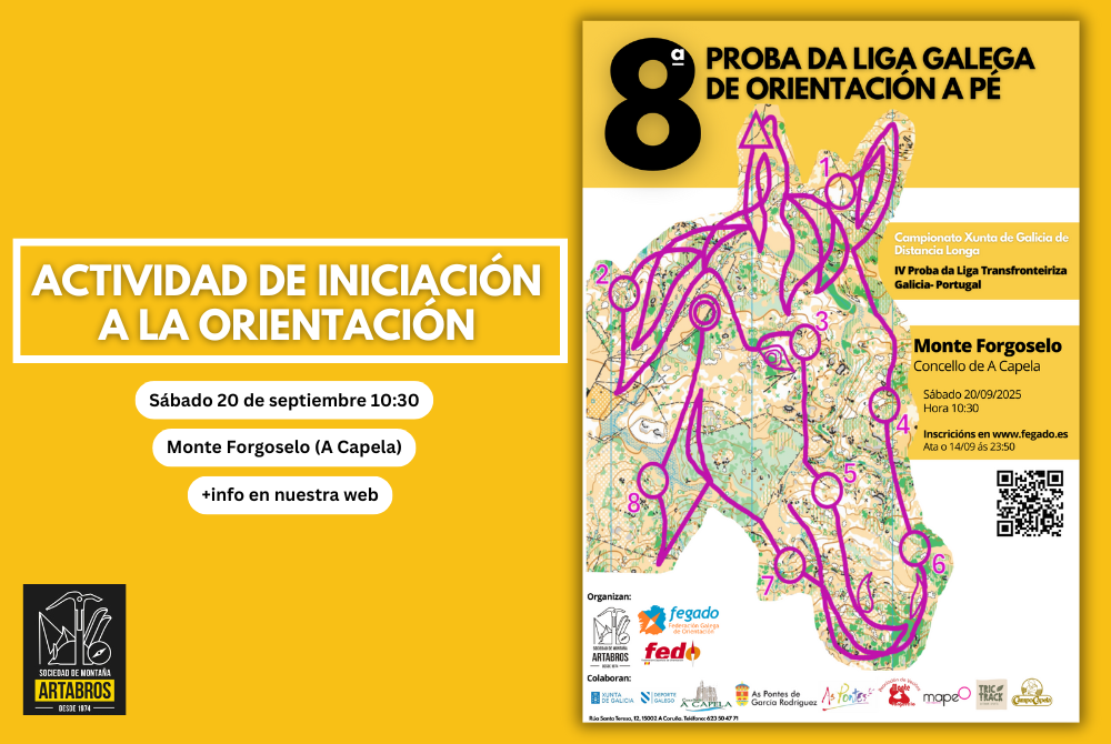 ACTIVIDAD DE INICIACIÓN A LA ORIENTACIÓN EL PRÓXIMO SÁBADO 20 DE SEPTIEMBRE EN EL MONTE FORGOSELO